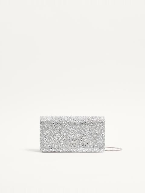 VLOGO SIGNATURE MINI SHOULDER BAG WITH SPARKLING EMBROIDERY