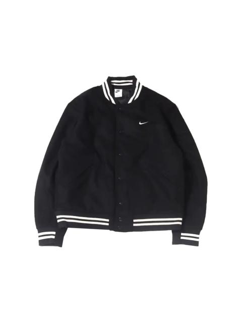 Nike Sportwear Authentics Varsity Jacket Black/White