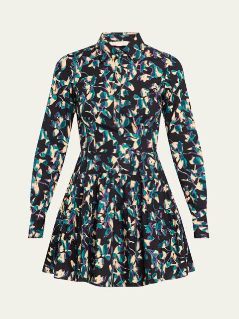 Nanette Long-Sleeve Mini Shirtdress