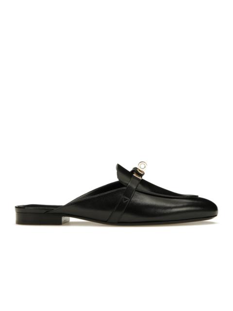 Hermes Oz Mule Noir Goatskin Leather