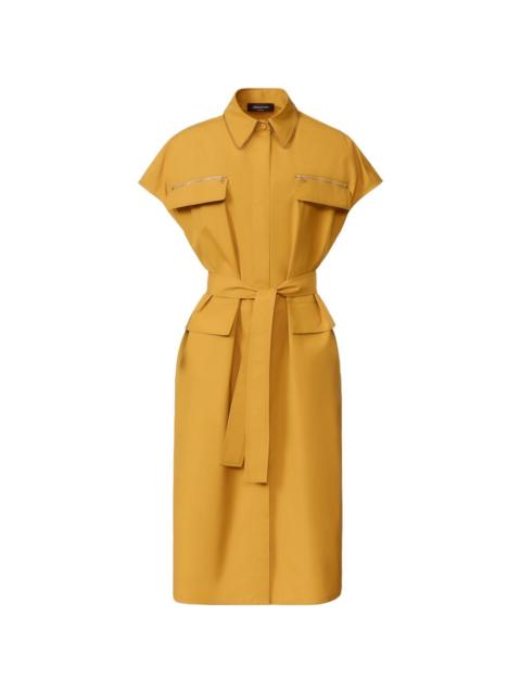 zip pocket tie dress