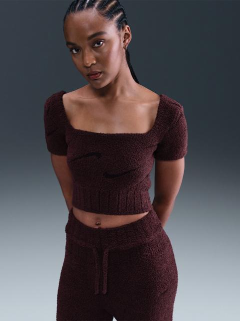 Nike Sportswear Phoenix Cozy Bouclé Women's Short-Sleeve Cropped Knit Top