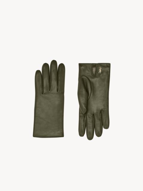 cassandre short gloves in lambskin and cashmere