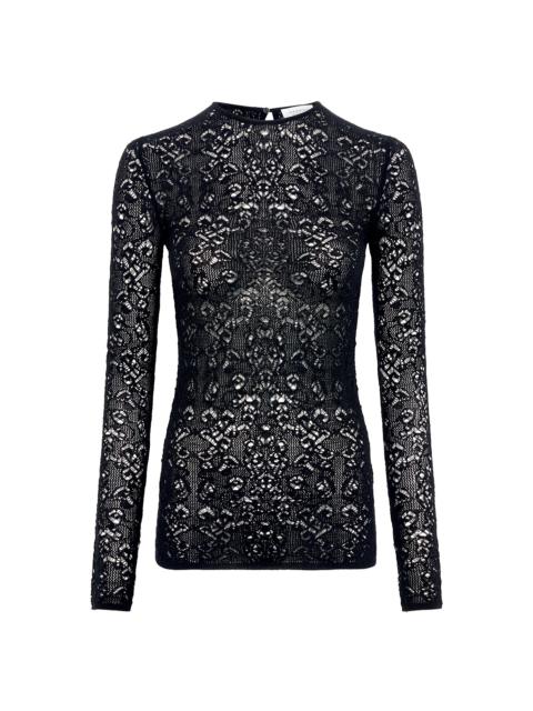 Evander Knit Crewneck in Black Merino Wool Cashmere