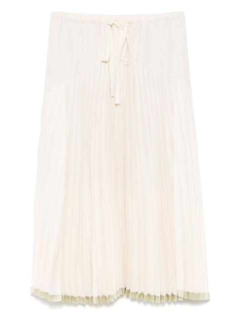 pleated tiered skirt