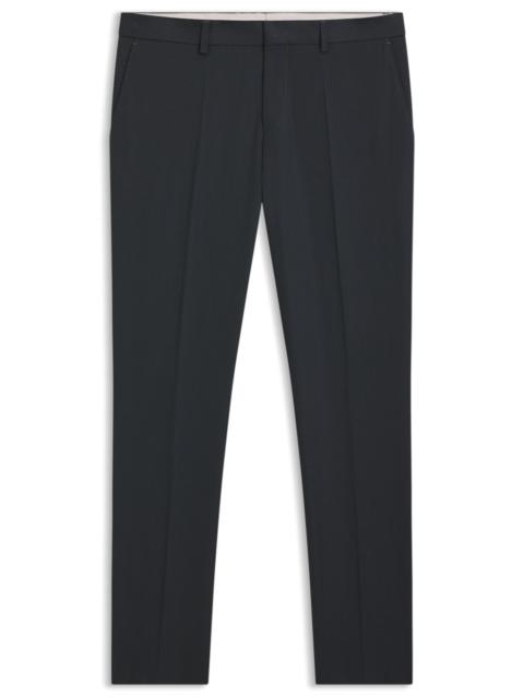 MELANGE SLIM-FIT TROUSERS IN A WOOL BLEND