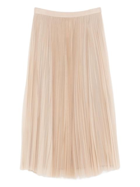 pleated tulle skirt