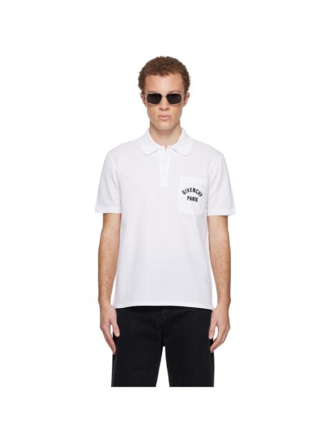 White Front Pocket Polo