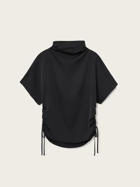 LESLIE SATIN SHORT SLEEVE TOP