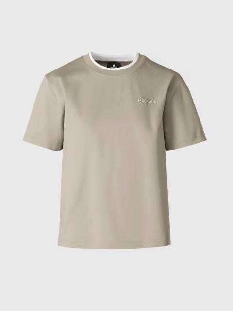 TEE-WNV Double Crewneck Collar T-Shirt