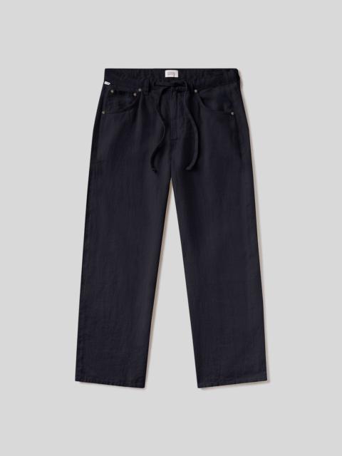 Brynn Drawstring Linen Trouser
In True Navy