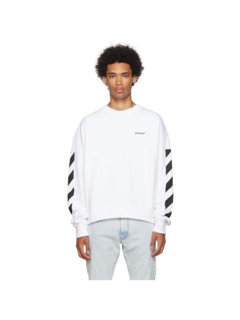 White Diag Sweatshirt