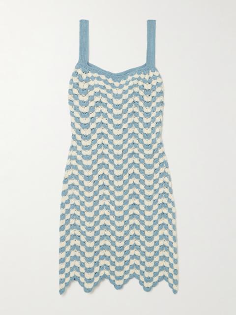 Marea Crocheted Cotton Mini Dress