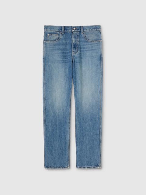 Slim fit cotton denim pant