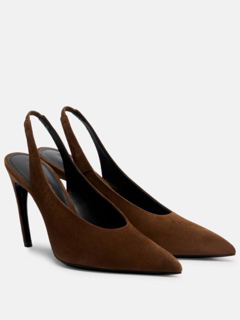 Viper suede slingback pumps