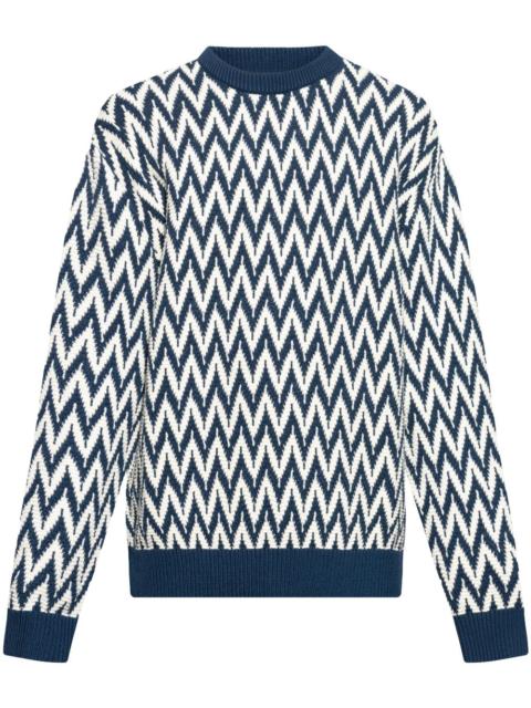 zigzag motif sweater