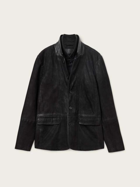 SURVEY DOUBLE LAYERED WAXED SUEDE BLAZER