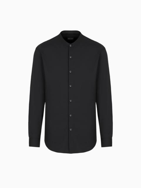 Plain-knit stretch cotton Icon shirt
