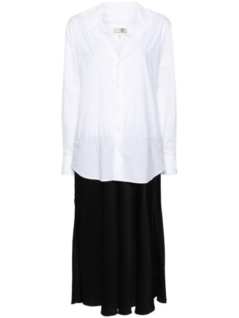 numbers-motif cotton maxi dress