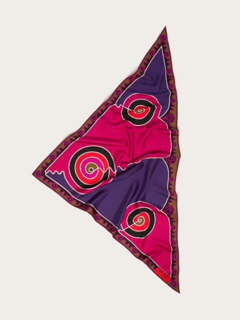 ASTRO PRINT TRIANGLE SILK SCARF