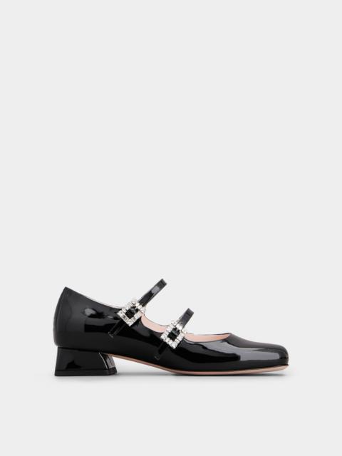 Trés Vivier Strass Buckle Mini Babies Ballerinas in Patent Leather