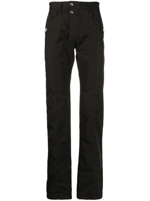 slim-fit zip-detail trousers