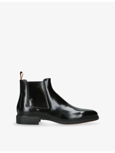Easy On Leather Flat Chelsea Boots