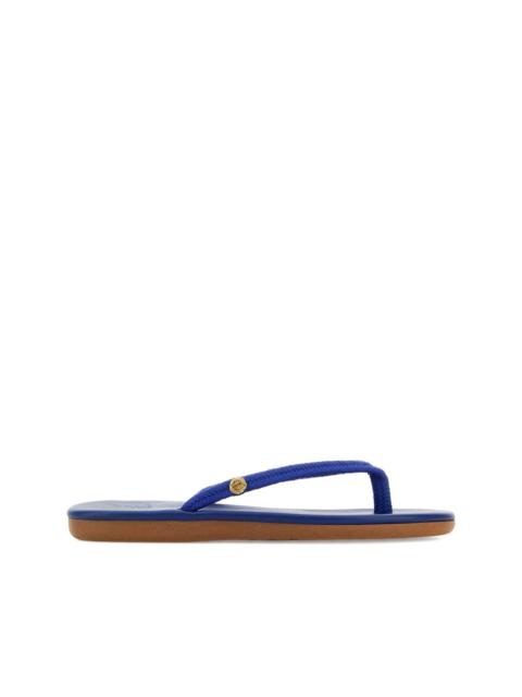 leather flip flops