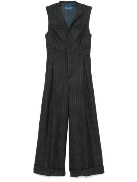 pinstripe jumpsuit