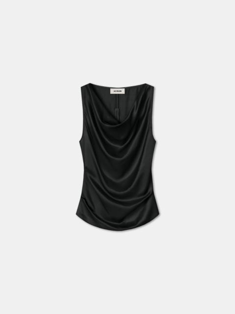 CAMILLE
Satin cowl neck top