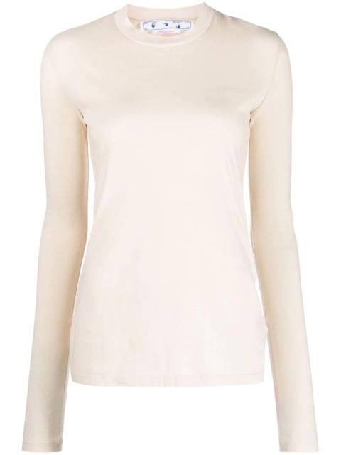 Diag-print long-sleeve T-shirt