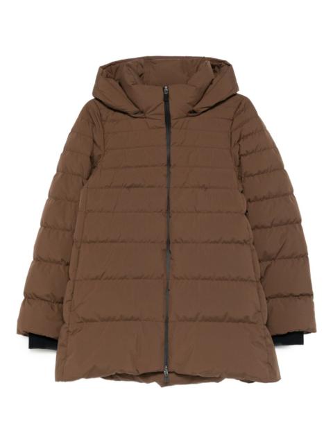 hooded quilted jacket