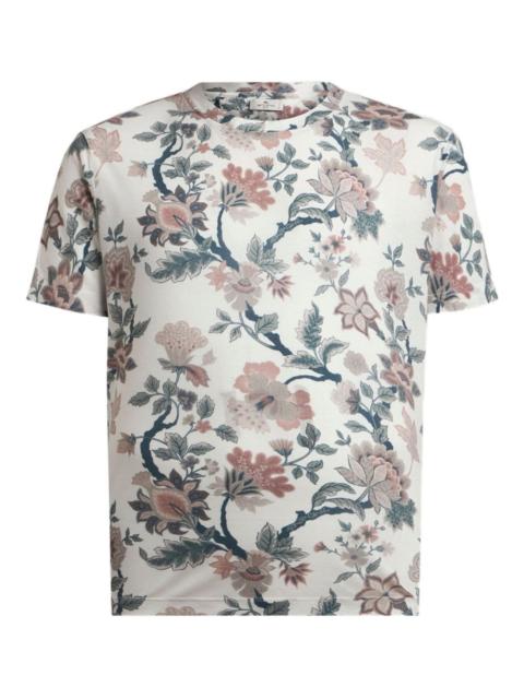 floral-print T-shirt