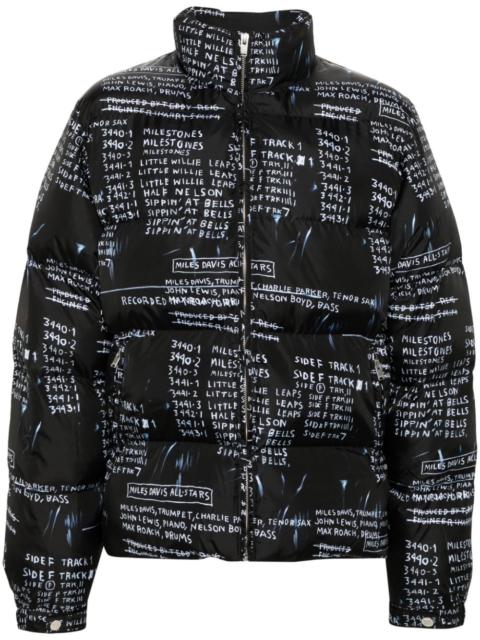 x Jean-Michel Basquiat Discography puffer jacket