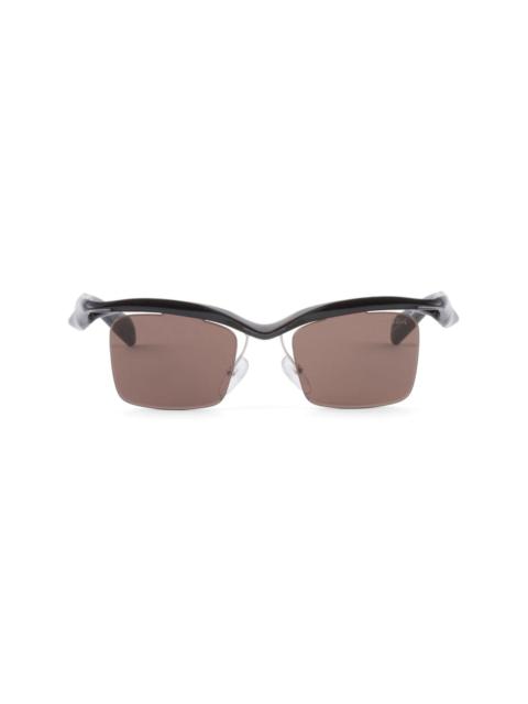 Runway geometric-frame sunglasses