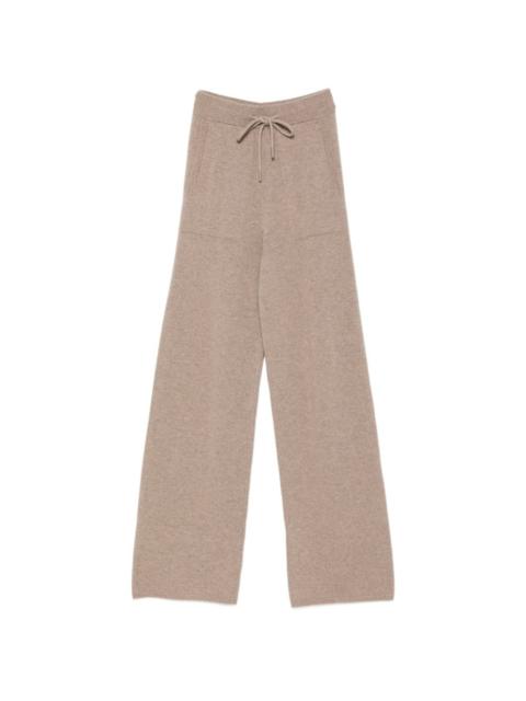 drawstring-waist knitted trousers