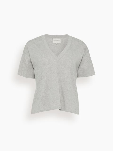 Faaa V-Neck T-Shirt in Grey Melange