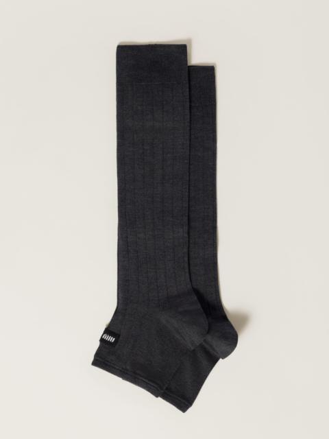 Silk knee-high socks