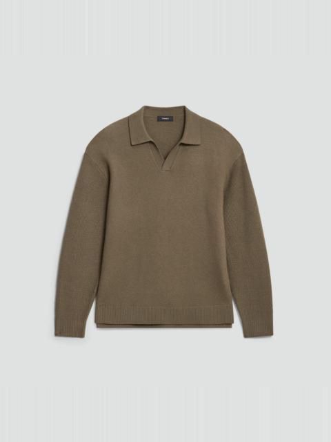 Polo Sweater in Boiled Wool