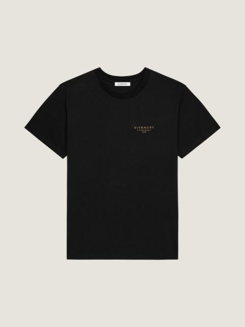 T-SHIRT IN COTTON WITH GIVENCHY STAMP PRINT