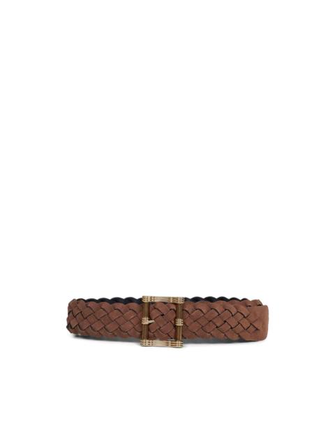 woven reversible prong buckle belt