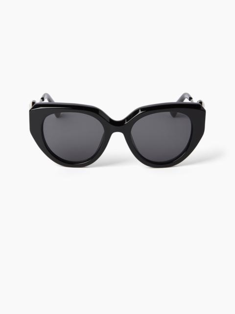 WAVES ROUND BLACK SUNGLASSES