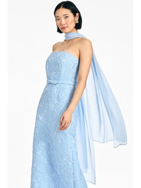 EMBELLISHED EMMY SCARF - SKY