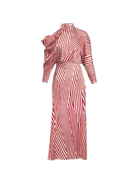 Lisa striped midi dress