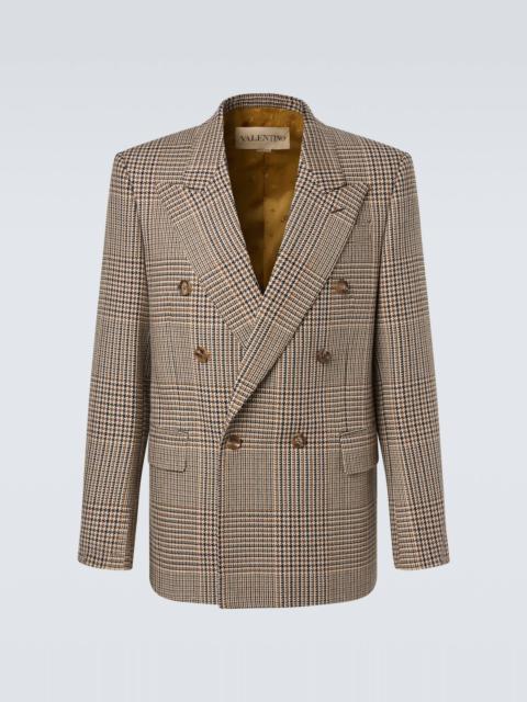 Prince of Wales check virgin wool blazer