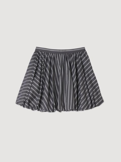 STRIPED RHINESTONE BUBBLE SKIRT