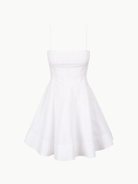 STAUD WYLIE MINI DRESS WHITE