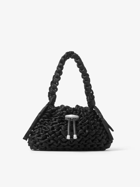 Cinch S
Black Woven Satin Shoulder Bag