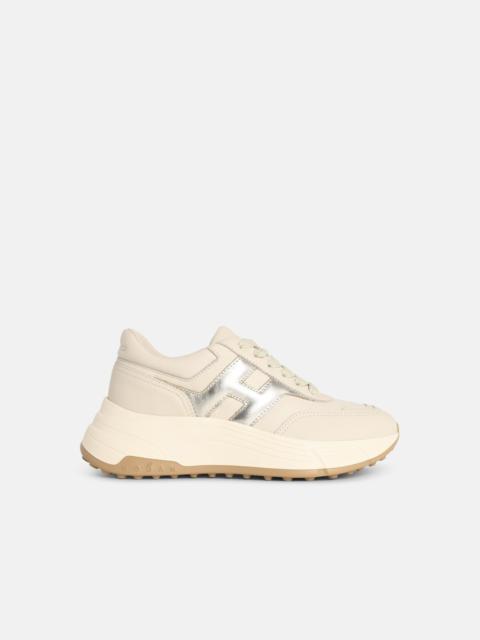 'HI-FI' IVORY LEATHER SNEAKERS