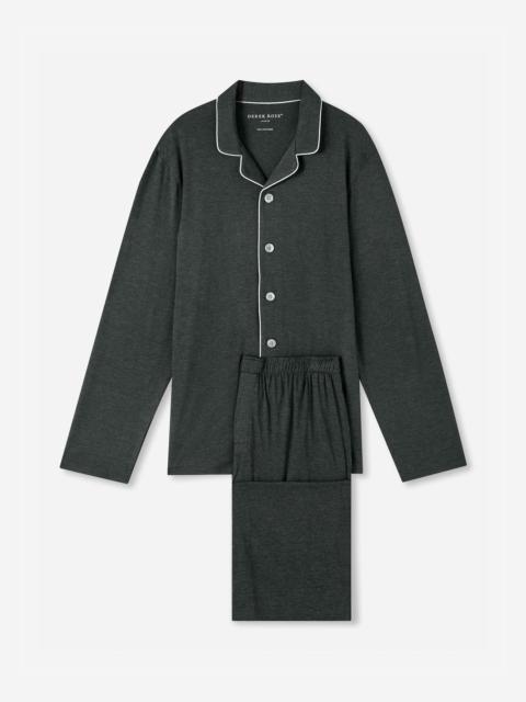 Men's Modern Fit Pyjamas Marlowe Micro Modal Stretch Anthracite